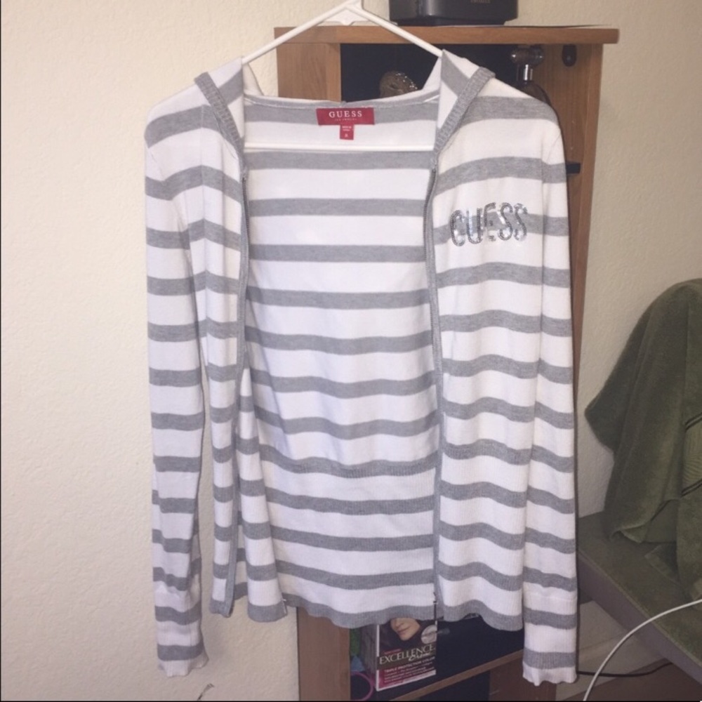 GUESS Striped Hoodie